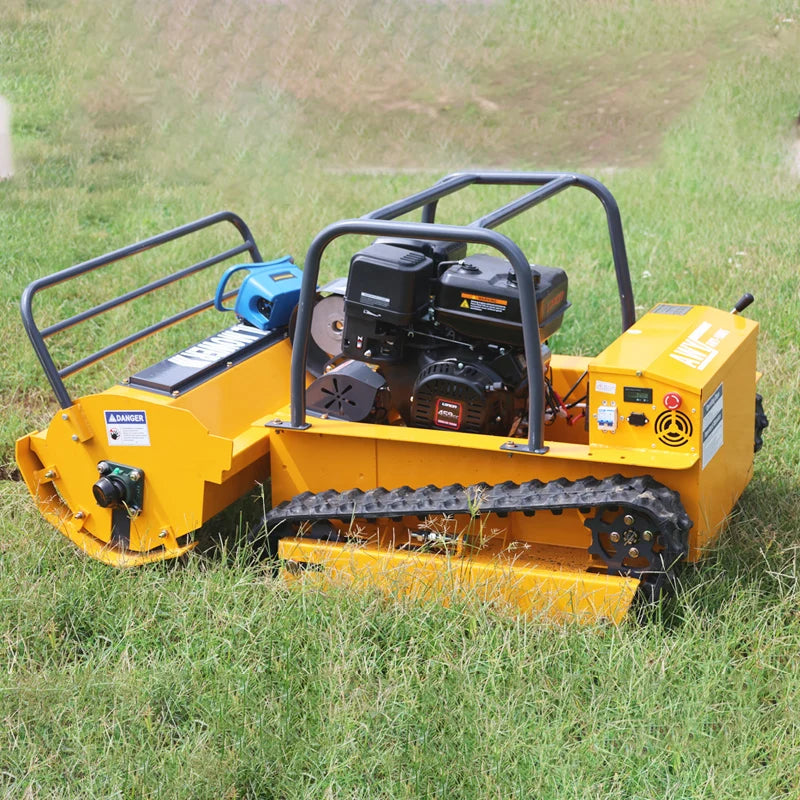 Remote-controlled lawnmower, professional lawn mowing equipment, zero turning radius, 45° working slope, 1000mm cutting width, outdoor electric lawnmower, powerful performance.