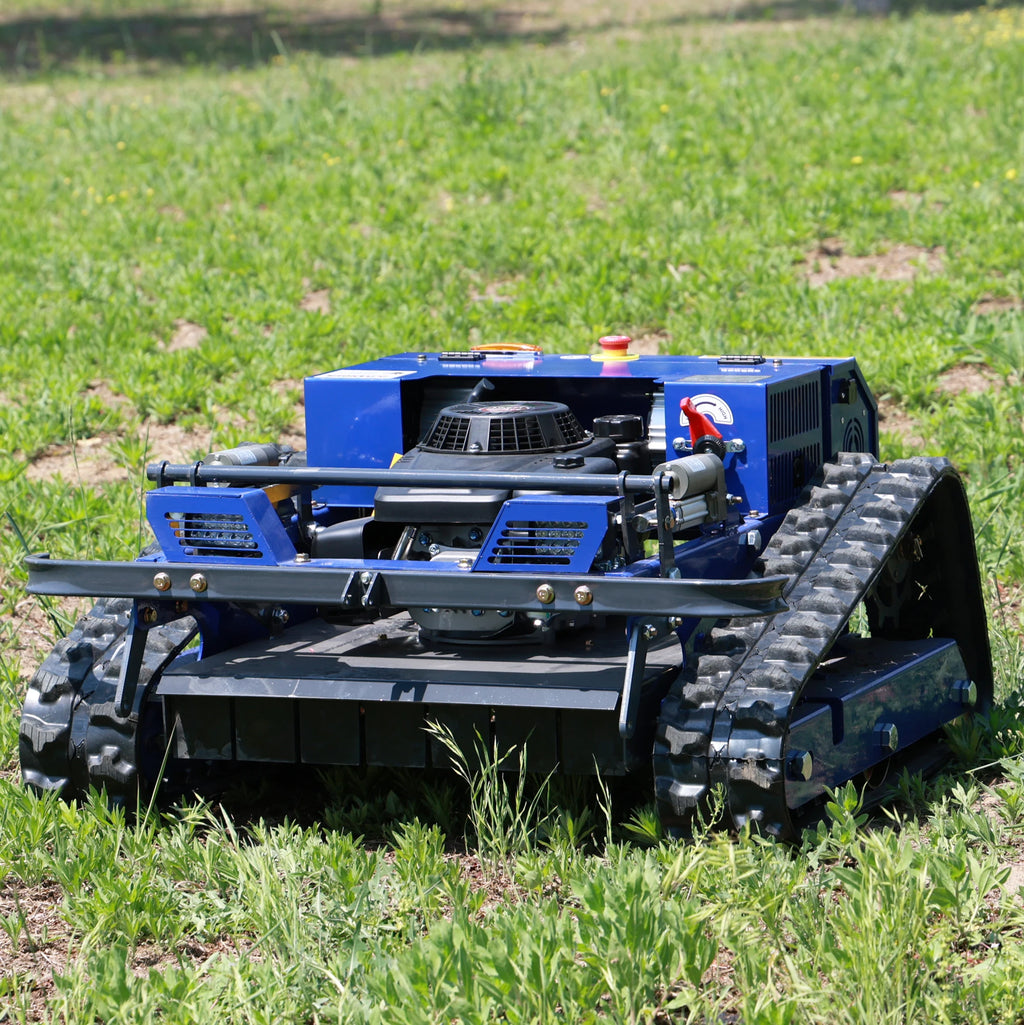 Slope Mower Remote Control, 9HP Tracked Robotic Lawn Mower, RC Crawler Radio Controlled Grass Cutter for Steep Terrain
