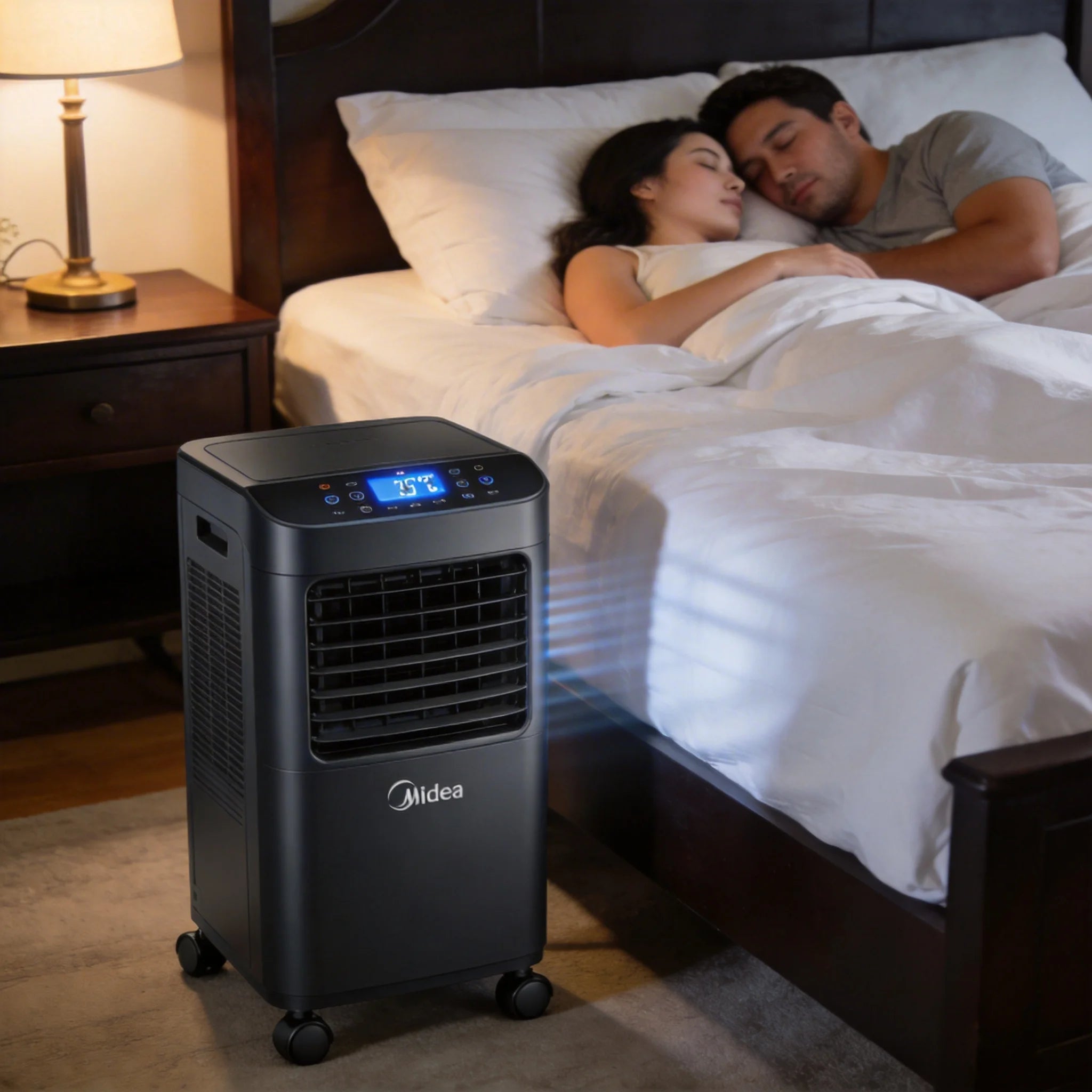 Midea Portable Air Conditioner Heater 13500 BTU ASHRAE Smart AC Dehumidifier Fan 4-in-1 Wireless App Alexa Voice Control Air Cooler for Home Dorm Apartment Cools Up to 450 Sq.Ft Includes Window Installation Kit & Remote Contr
