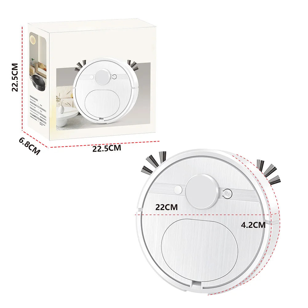 3 In 1 Smart Sweeping Robot Strong Power Vacuum Cleaner Sweeping Machine (White)