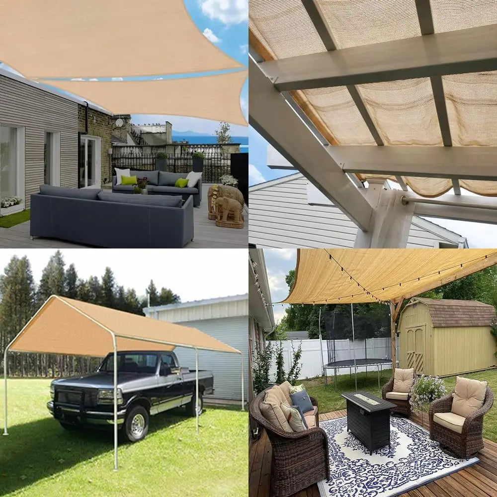 Shade Cloth 90% 12x20ft Sun Shade Mesh Netting Cover for Pergola, Garden, Outdoor,   , Deck, Backyard