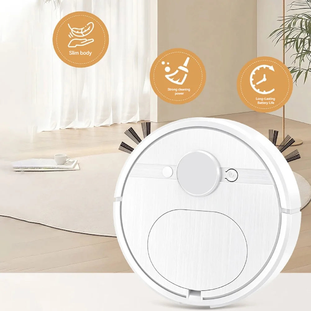 3 In 1 Smart Sweeping Robot Strong Power Vacuum Cleaner Sweeping Machine (White)