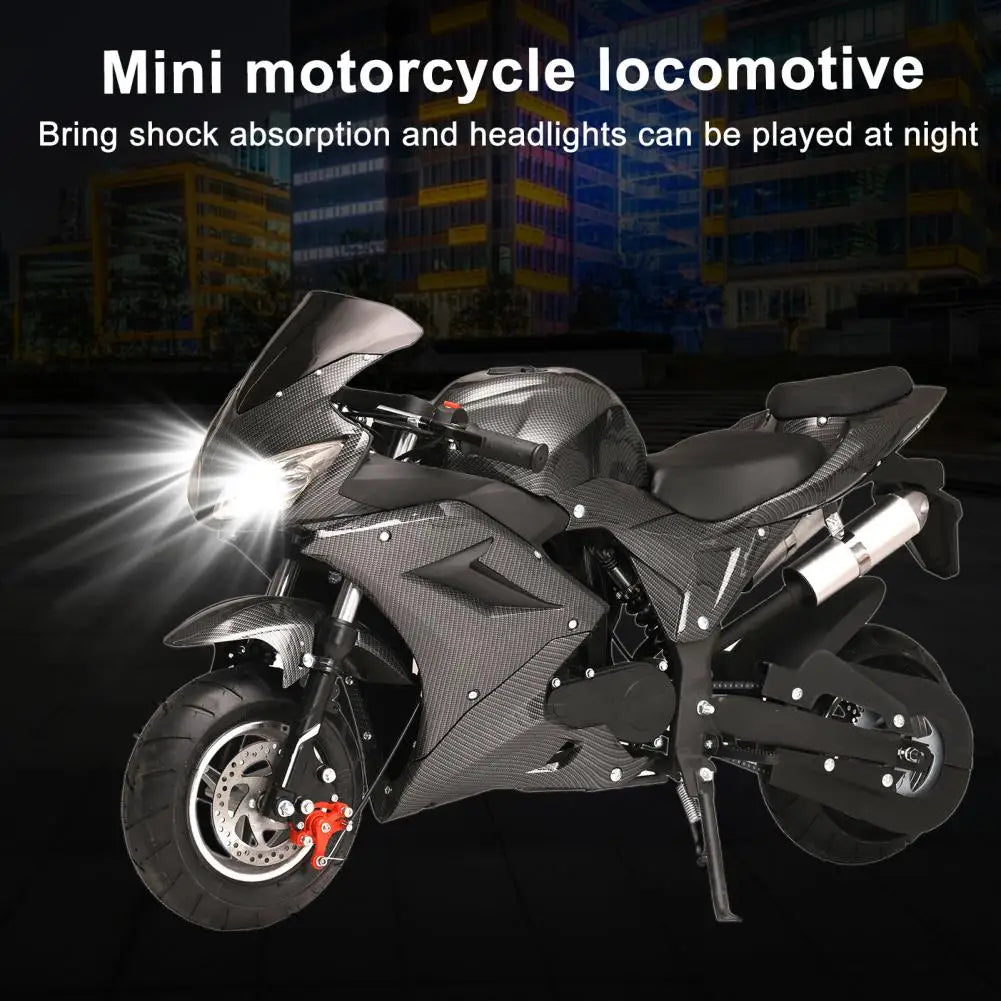 49cc 4-Stroke Pocket Rocket Motorcycle, Gas Pocket Motorbike with Front Rear Disc Brakes, Mini Motorcycle