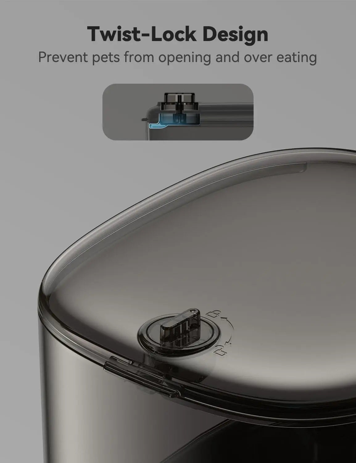 Automatic Cat Feeder, WiFi Pet Feeder with App Control, Voice Recorder, Low Food Sensor, Up to 15 Meals/Day, 6L Capacity