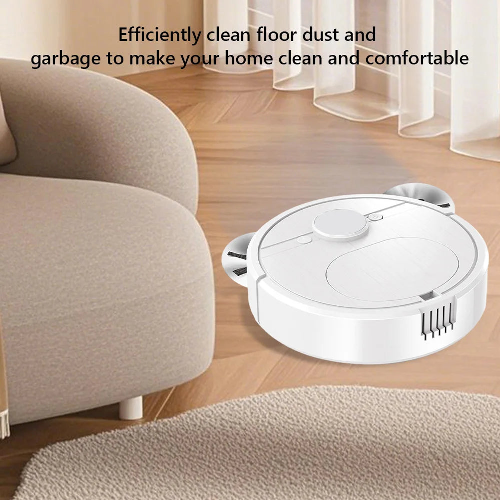 3 In 1 Smart Sweeping Robot Strong Power Vacuum Cleaner Sweeping Machine (White)