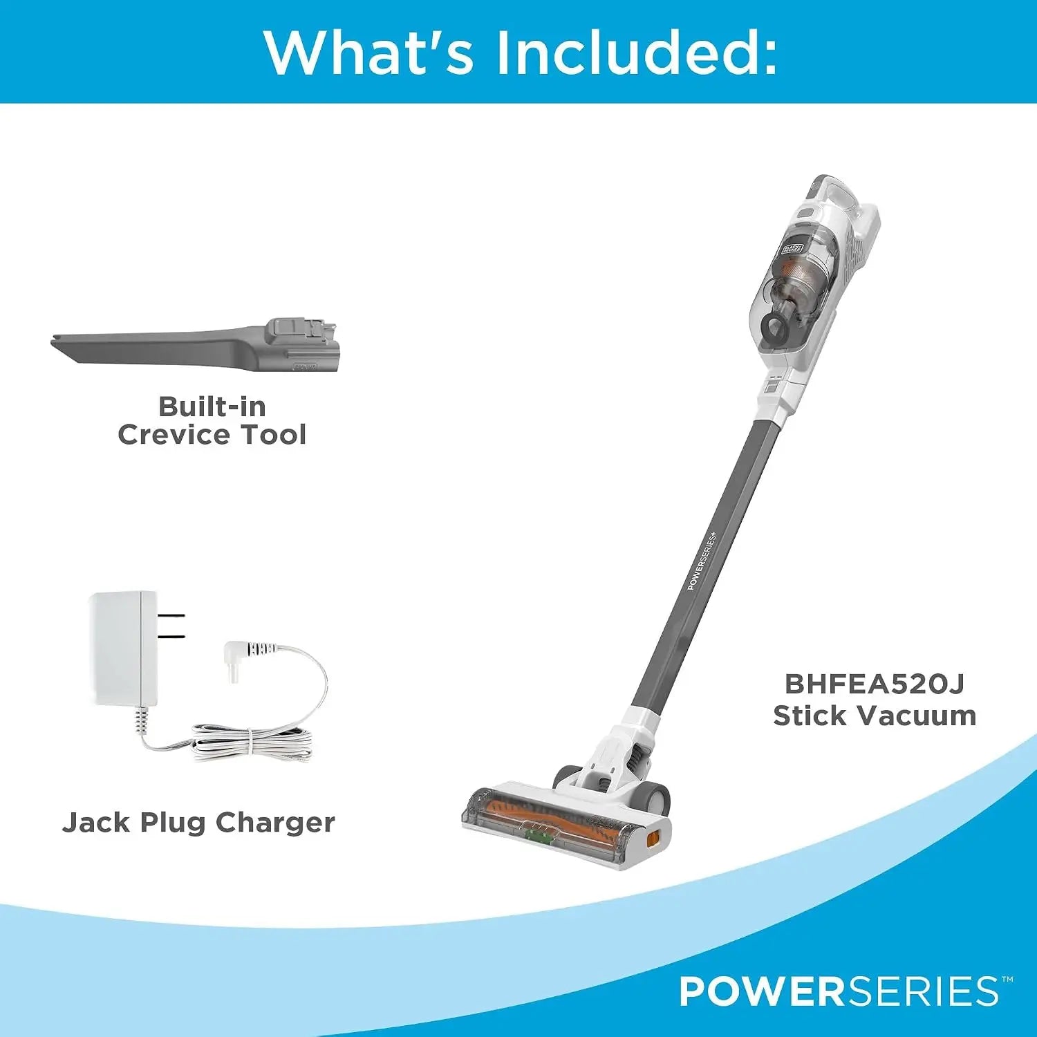 20V MAX Cordless Stick Vacuum Cleaner with LED Floor Lights, Bagless, Lightweight, Up to 44 Minutes Runtime, Powerful Suction, Gray