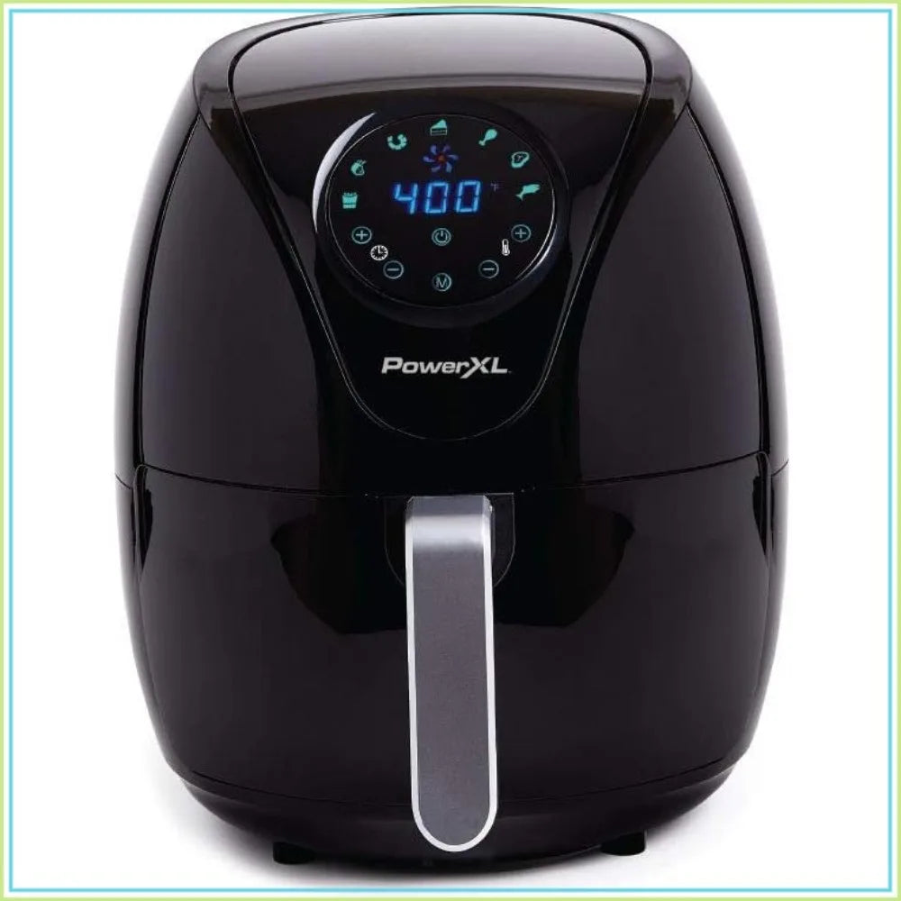 7 QT Air Fryer Oven, Extra Hot Air Fry Technology, 5-in-1 Presets, Nonstick Basket, Healthy Cooking with Less Fat, Black