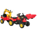 Kids Ride on Electric Tractor LED Lights Storage for Kids Yellow