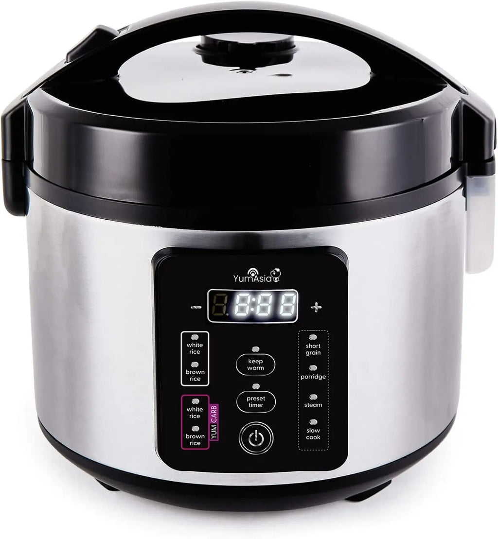 Rice Cooker with Ceramic Bowl, Fuzzy Logic, 5.5 Cups, 110V US