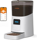 Automatic Cat Feeder, WiFi Pet Feeder with App Control, Voice Recorder, Low Food Sensor, Up to 15 Meals/Day, 6L Capacity
