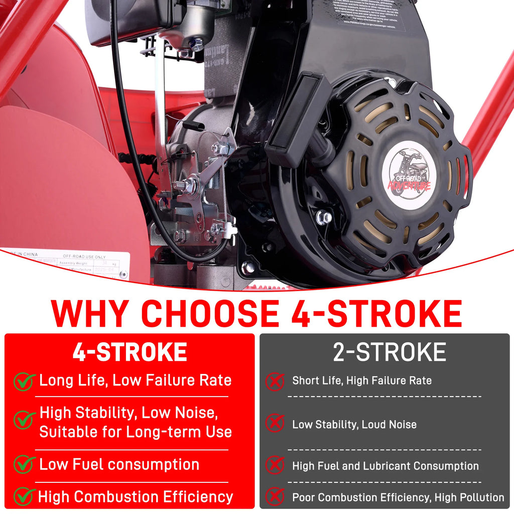 99cc youth mini dirt bike | Four-stroke gasoline-powered off-road motorcycle with a sturdy steel frame |gas-powered motocross for outdoor off-road ridingIdeal Halloween/Christmas/Birthday gift