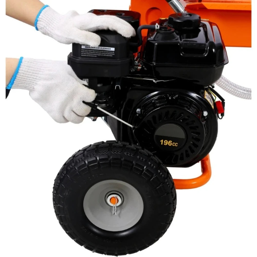 20 Ton Auto Return Log Splitter with 7HP Engine Gear Pump, Full Beam Steel Wedge Firewood Splitting Machine for Forestry Firewood Processing
