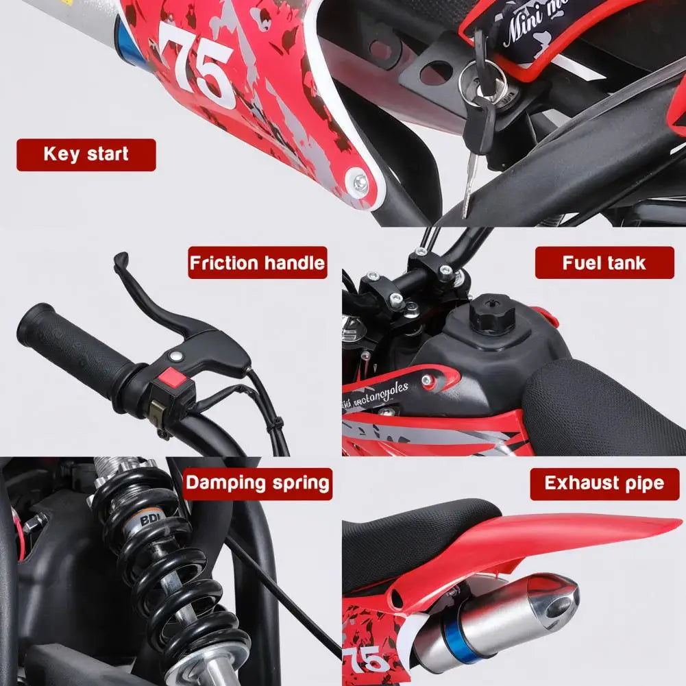 49cc 4-Stroke Kids Dirt Bike Gas Power Motocross Mountain Off Road Mini Motorcycle Children Pocket Motorbike With Disc Brakes