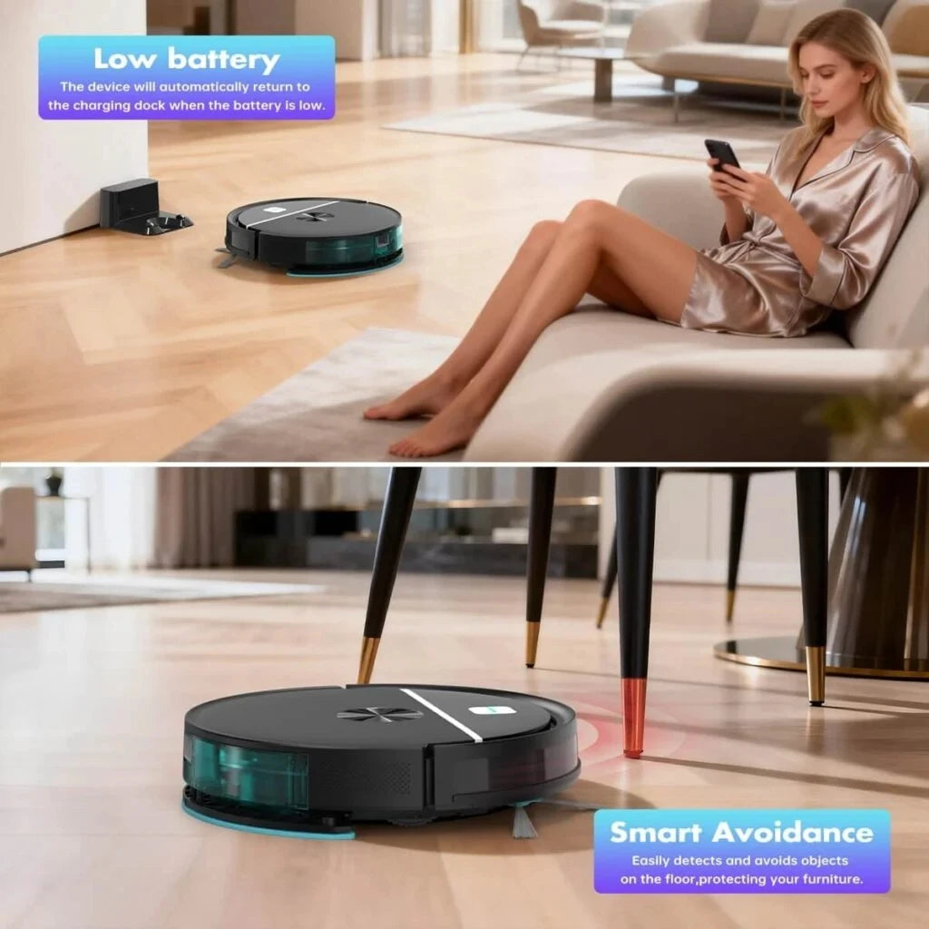 MFR01 Smart Robot Vacuum Cleaner & Mop 3500Pa Powerful Suction Intelligent Home Use Sweep Suck And Mop Integrated Dust Vacuum 120min Runtime Tuya Smart App