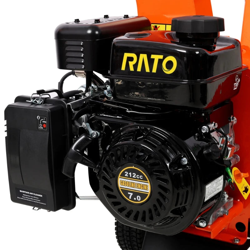3 Inch Wood Chipper Shredder,7HP 212cc EPA Gas Engine Branch Shredder for Farm Use, Fast Shipping From USA Warehouse