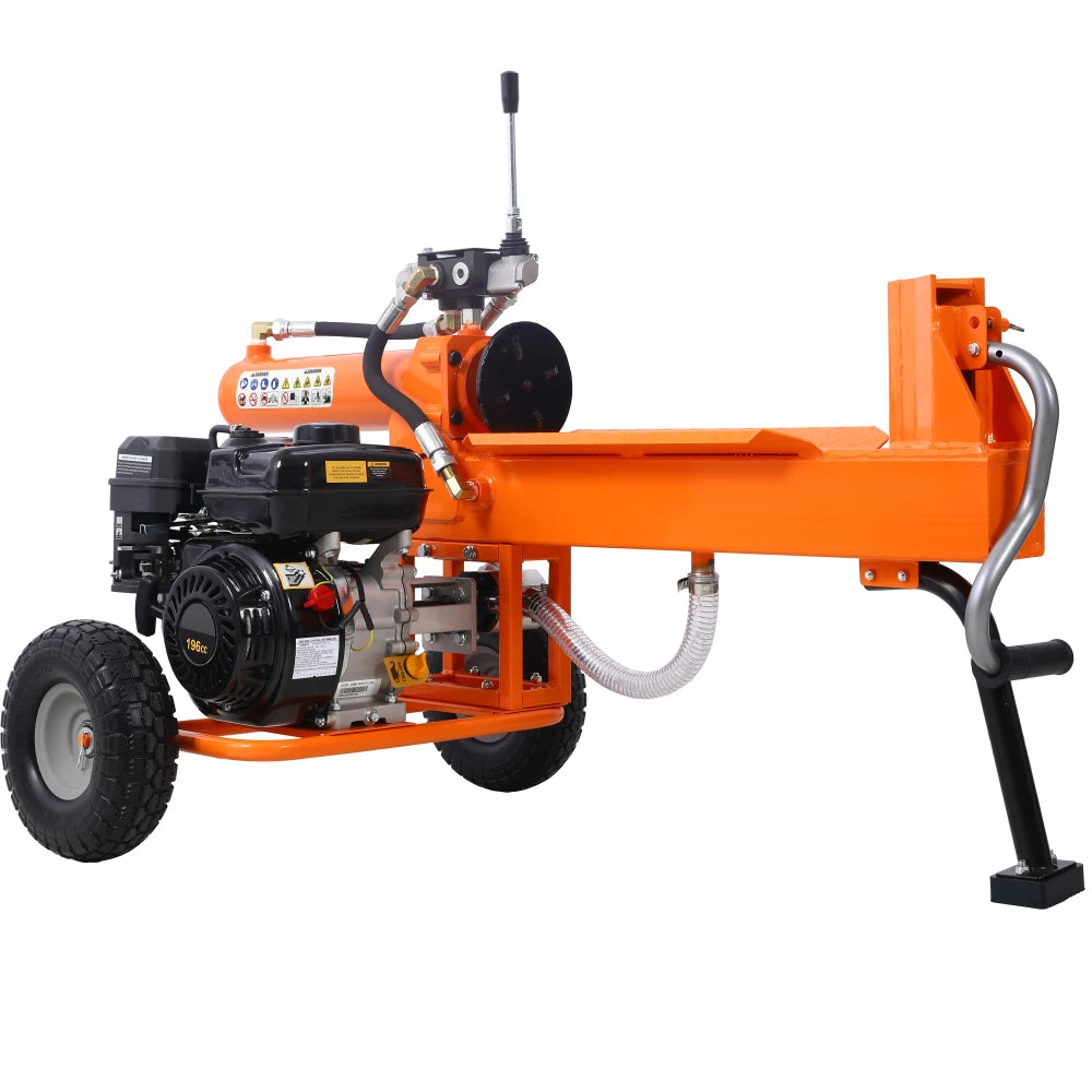 20 Ton Auto Return Log Splitter with 7HP Engine Gear Pump, Full Beam Steel Wedge Firewood Splitting Machine for Forestry Firewood Processing