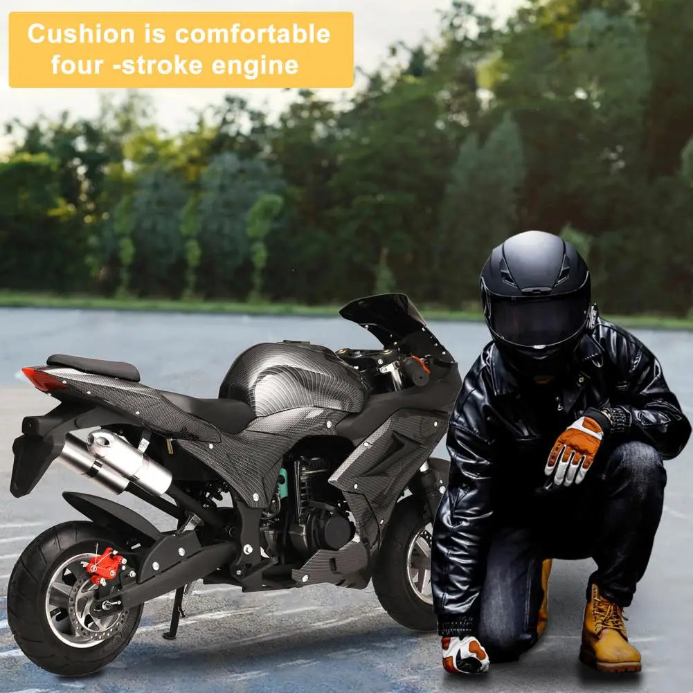 49cc 4-Stroke Pocket Rocket Motorcycle, Gas Pocket Motorbike with Front Rear Disc Brakes, Mini Motorcycle