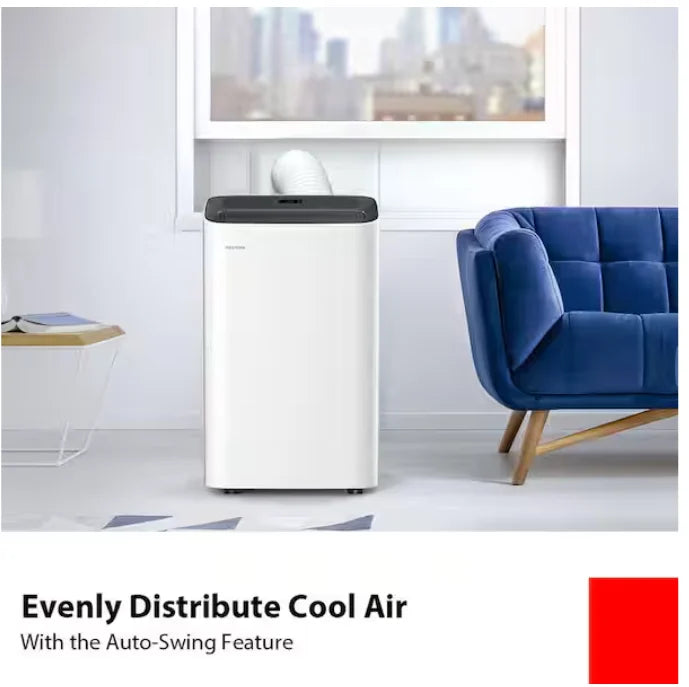 Midea Toshiba 3-in-1 Portable Air Conditioner 8000 BTU Mobile AC Unit Dehumidifier Fan Remote Room Cooler for Home Office 350 sq ft