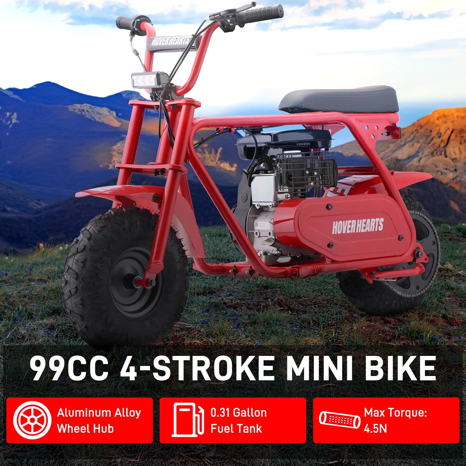 99cc youth mini dirt bike | Four-stroke gasoline-powered off-road motorcycle with a sturdy steel frame |gas-powered motocross for outdoor off-road ridingIdeal Halloween/Christmas/Birthday gift