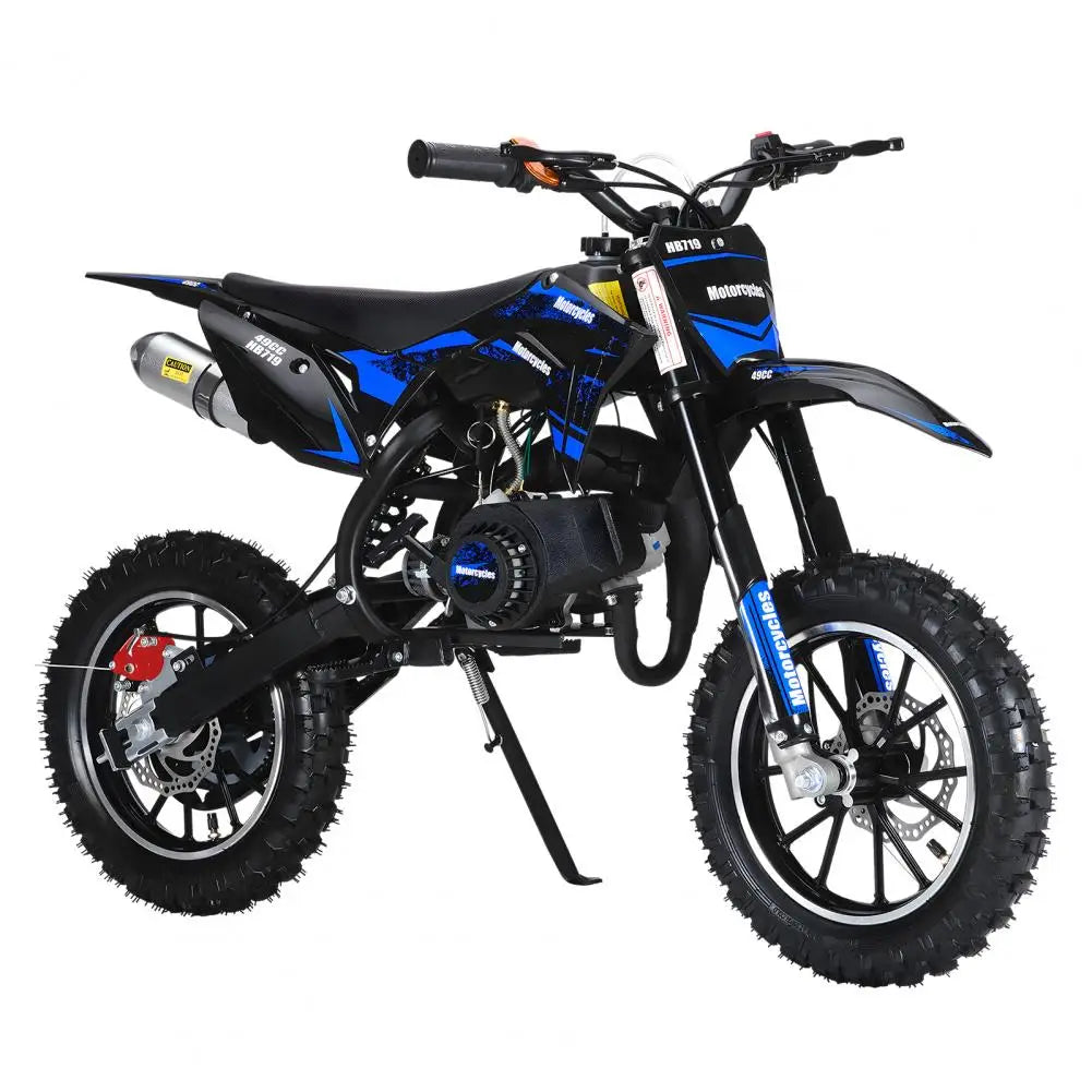 Mini Motorcycle, 49CC 2-Stroke Gas Powered Mini Kid Dirt Bike With Off-Rode Tire, Front Rear Disc Brakes Mini Off-Road Bike