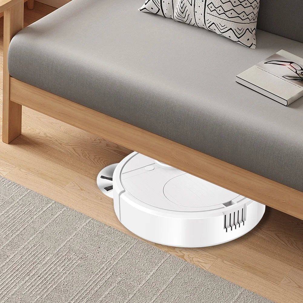3 In 1 Smart Sweeping Robot Strong Power Vacuum Cleaner Sweeping Machine (White)