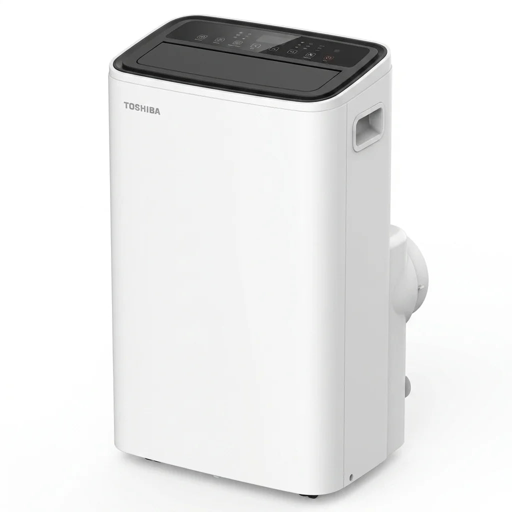 Midea Toshiba 3-in-1 Portable Air Conditioner 8000 BTU Mobile AC Unit Dehumidifier Fan Remote Room Cooler for Home Office 350 sq ft