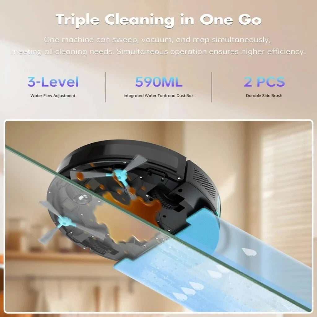 MFR01 Smart Robot Vacuum Cleaner & Mop 3500Pa Powerful Suction Intelligent Home Use Sweep Suck And Mop Integrated Dust Vacuum 120min Runtime Tuya Smart App