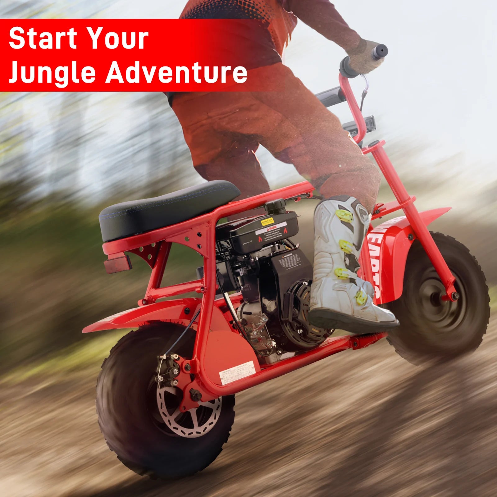 99cc youth mini dirt bike | Four-stroke gasoline-powered off-road motorcycle with a sturdy steel frame |gas-powered motocross for outdoor off-road ridingIdeal Halloween/Christmas/Birthday gift