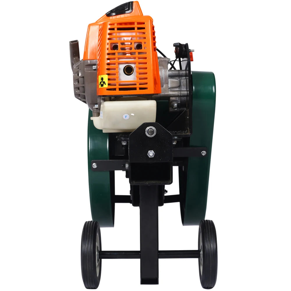 7 Ton Double Flywheel Gas Log Splitter, 63cc Engine Horizontal Firewood Splitter with Auto Return, 20 Inch Splitting Capacity Portable Wood Splitter for Forestry Firewood Harvesting