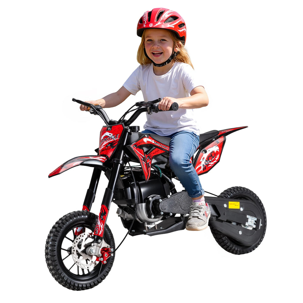 Mini Dirt Bike, 40CC 4-Stroke Gas Powered Mini Off-Road Beach Bike With Off-Rode Tire, Speed Up To 35KM/H Pocket Motorbike