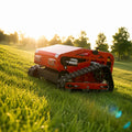 Remote Controlled All-Terrain Crawler Lawn Mower,550mm Cutting Width Self-Propelled Rechargeable Robotic Grass Cutter for Garden
