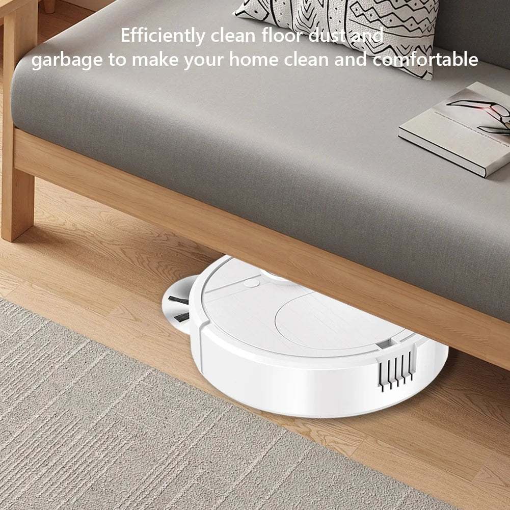 3 In 1 Smart Sweeping Robot Strong Power Vacuum Cleaner Sweeping Machine (White)