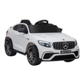 12V Kids Ride on Electric Car with Parent Remote Control Suspension LED Lights Music Player for Kids White