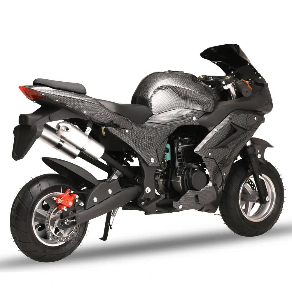 49cc 4-Stroke Pocket Rocket Motorcycle, Gas Pocket Motorbike with Front Rear Disc Brakes, Mini Motorcycle