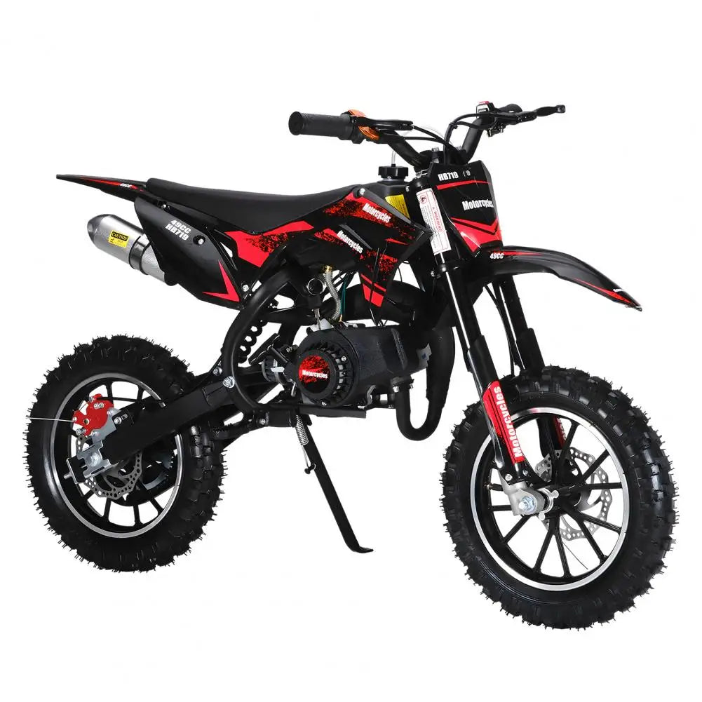 Mini Motorcycle, 49CC 2-Stroke Gas Powered Mini Kid Dirt Bike With Off-Rode Tire, Front Rear Disc Brakes Mini Off-Road Bike