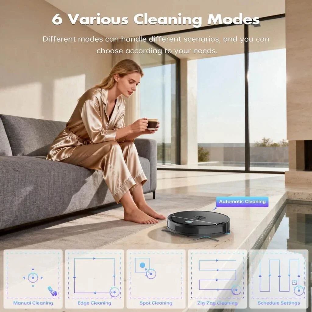MFR01 Smart Robot Vacuum Cleaner & Mop 3500Pa Powerful Suction Intelligent Home Use Sweep Suck And Mop Integrated Dust Vacuum 120min Runtime Tuya Smart App