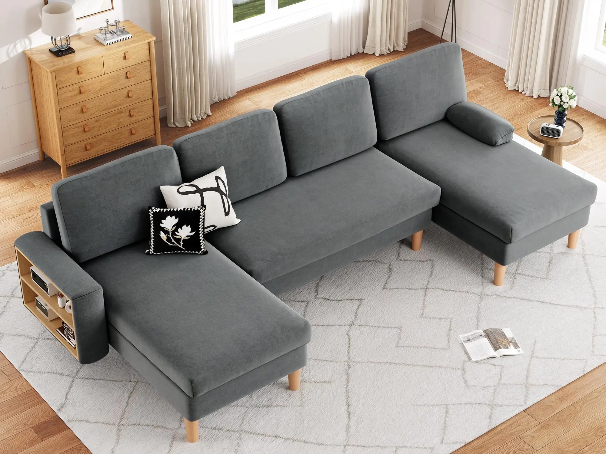 Modern 70-Inch Convertible Futon Couch With Adjustable Backrest, Armrests, And Multi-Position Folding Design For Living Room Or
