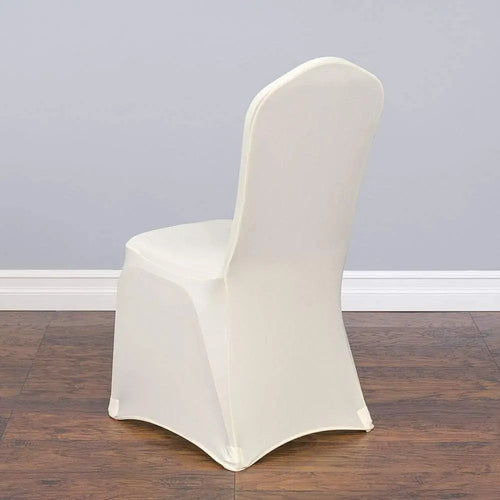 10/50 Pieces Ivory Spandex Chair Covers for Hotel Wedding Banquets and Restaurant Parties