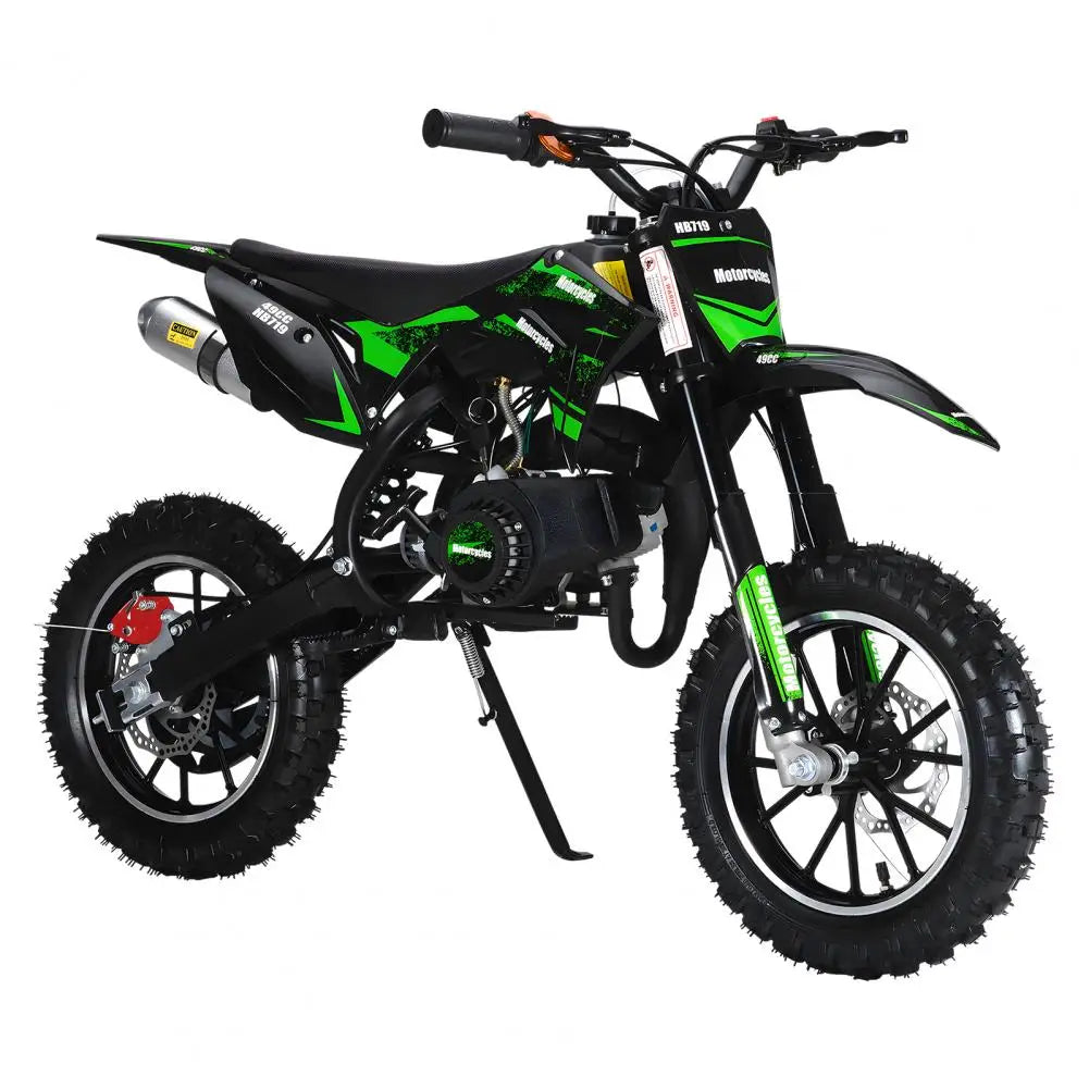 Mini Motorcycle, 49CC 2-Stroke Gas Powered Mini Kid Dirt Bike With Off-Rode Tire, Front Rear Disc Brakes Mini Off-Road Bike