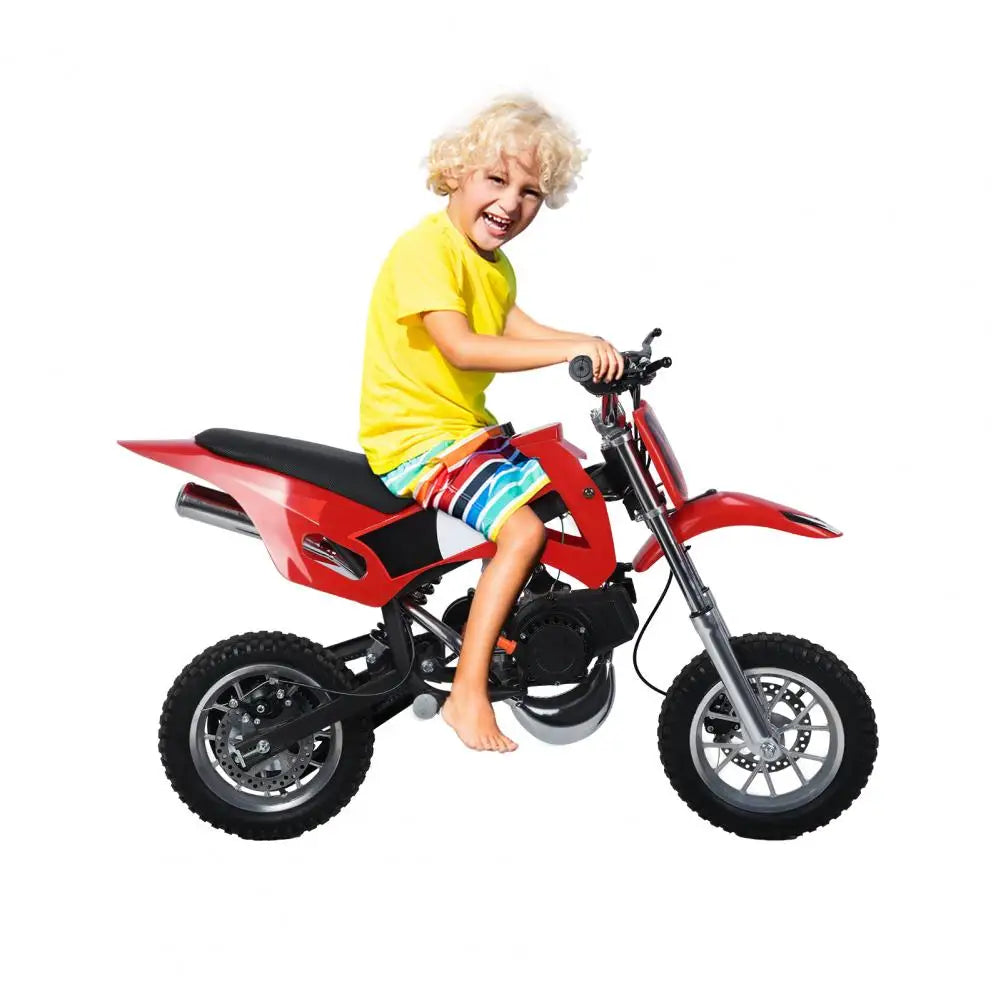 49cc 2-Stroke Motorcycle Kids Dirt Bike, Gas Power Motocross, Beach Off Road Mini Motorcycle, Children Motorbike Disc Brakes