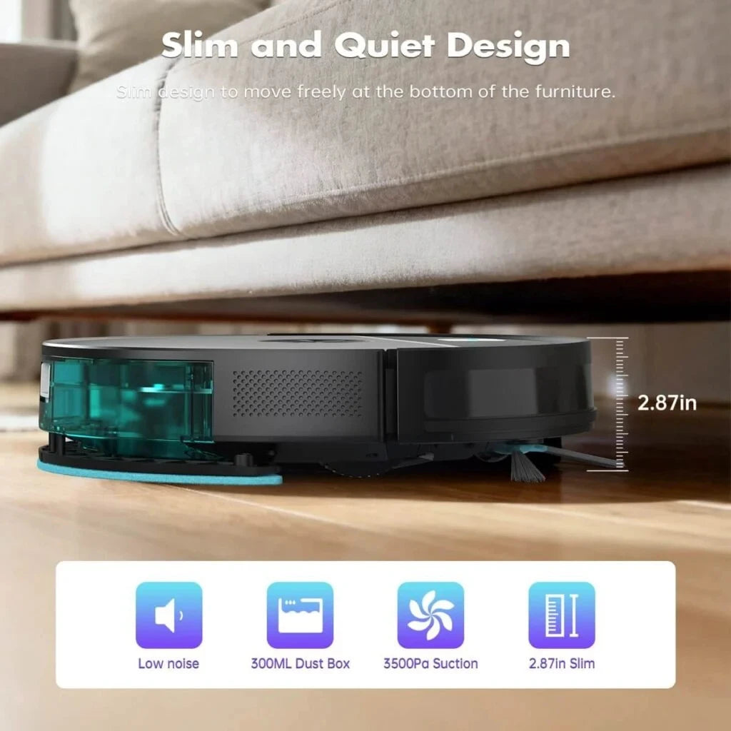 MFR01 Smart Robot Vacuum Cleaner & Mop 3500Pa Powerful Suction Intelligent Home Use Sweep Suck And Mop Integrated Dust Vacuum 120min Runtime Tuya Smart App