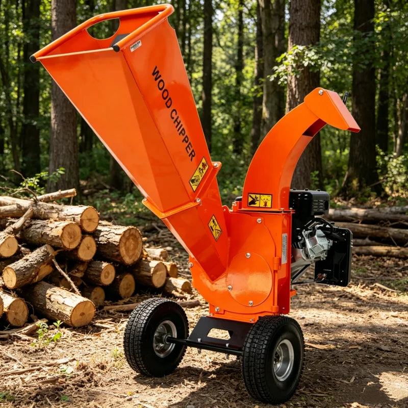 3 Inch Wood Chipper Shredder,7HP 212cc EPA Gas Engine Branch Shredder for Farm Use, Fast Shipping From USA Warehouse