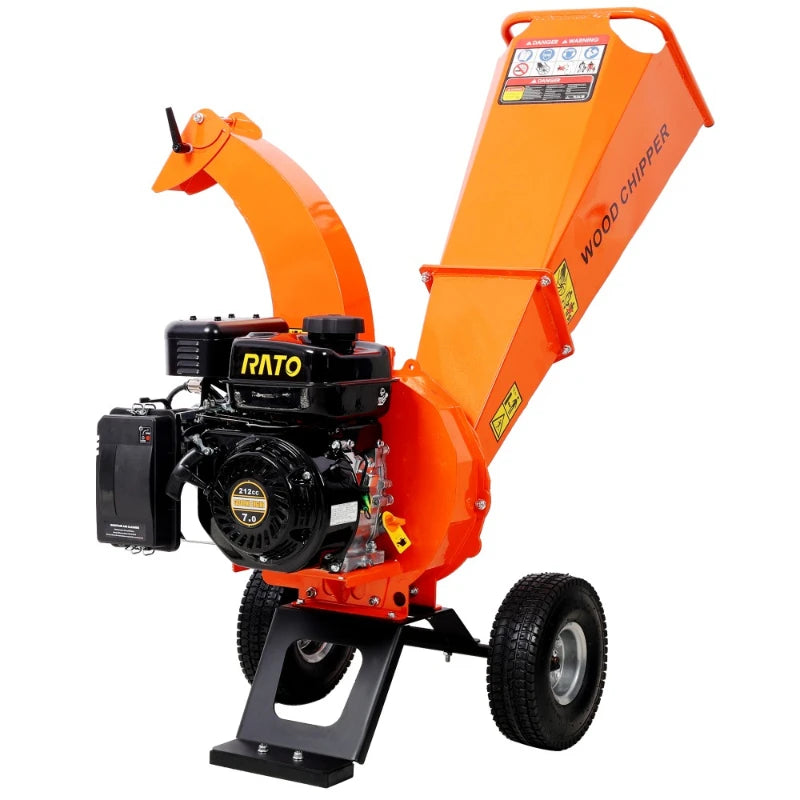 3 Inch Wood Chipper Shredder,7HP 212cc EPA Gas Engine Branch Shredder for Farm Use, Fast Shipping From USA Warehouse