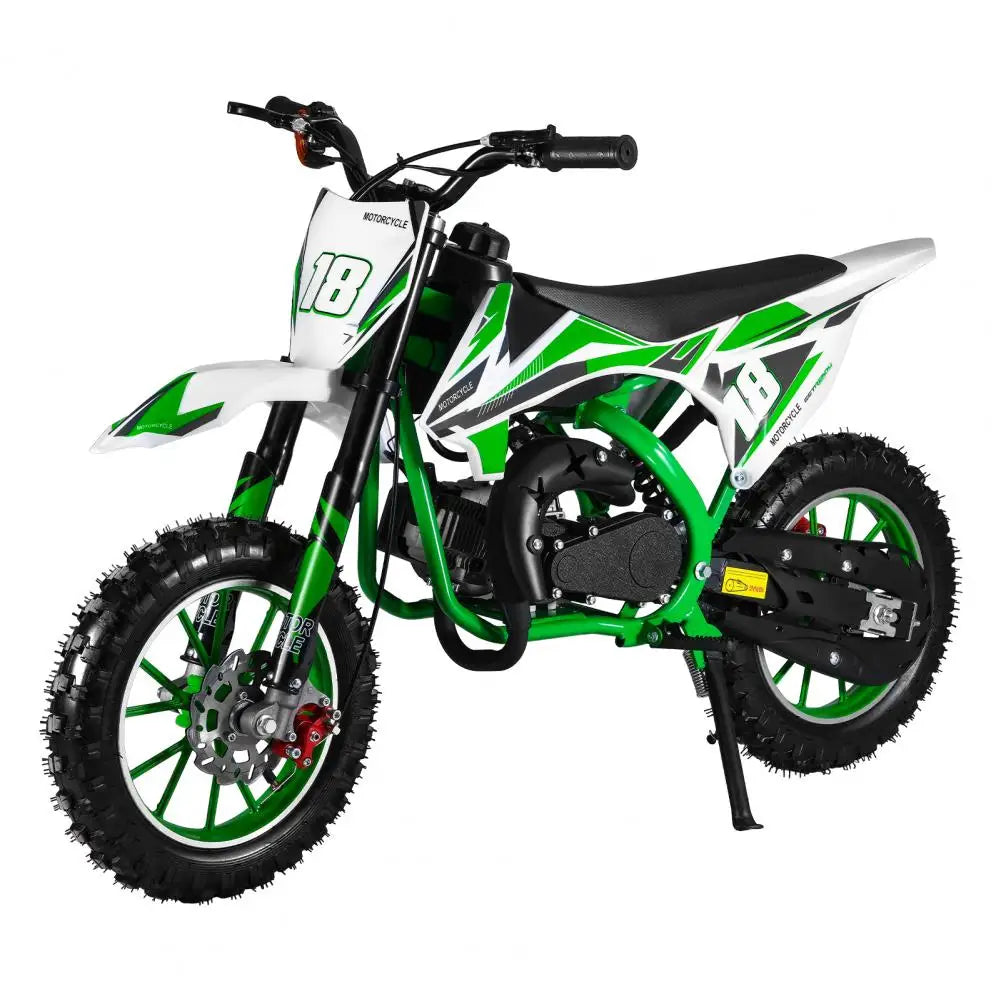49cc 2-Stroke Kids Dirt Bike, Petrol Power Motocross, Off Road Mini Motorcycle, Pocket Motorbike With Front Rear Disc Brakes